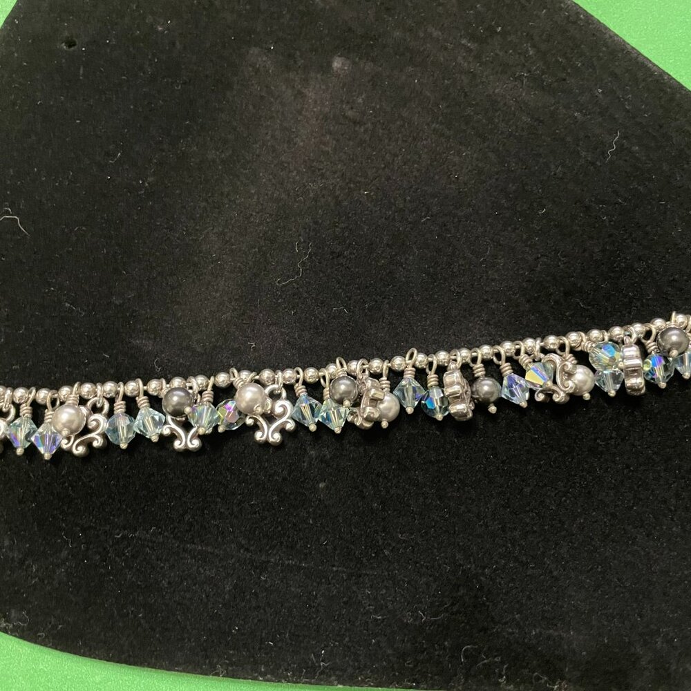 Brighton bracelet, blue beads with charms - Picture 2 of 2